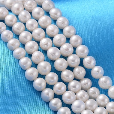 7mm Ivory Round Pearl Beads