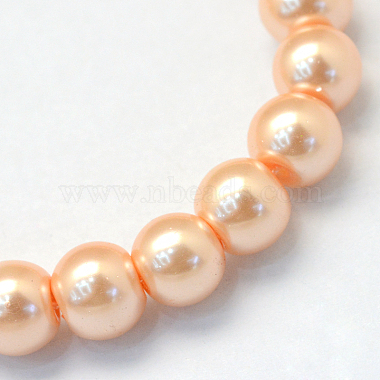 Baking Painted Pearlized Glass Pearl Round Bead Strands(X-HY-Q003-4mm-18)-2