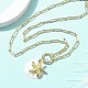 Summer Beach 304 Stainless Steel Pendant Paperclip Chain Necklaces(STAS-Z105-07G-01)-2