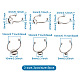 9 piezas 3 estilos 304 configuraciones de anillo de almohadilla de acero inoxidable(STAS-PJ0001-16P)-6
