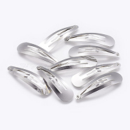 Iron Snap Hair Clip Findings, Platinum, 31x10.5mm(IFIN-F125-1)