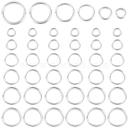 60Pcs 6 Styles 925 Sterling Silver Open Jump Rings, Round Rings, Silver, 19~21 Gauge, 4~9x0.7~0.9mm, Inner Diameter: 2~7mm, 10pcs/style(STER-BBC0006-55)