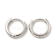 Brass Hoop Earrings, Round, Platinum, 12x2mm(EJEW-L211-08E-P)