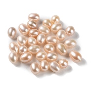 Natural Cultured Freshwater Pearl Beads, Half Drilled, Rice, Grade 5A+, Sandy Brown, 9~12.5x8~9mm, Hole: 0.9mm(PEAR-E020-22)