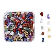 100g 7 perles de pierres précieuses mélangées naturelles de style, puce, 2.5~8x5~13mm(G-YW0001-06)