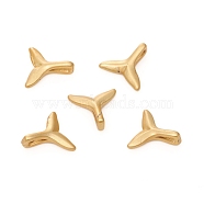 Brass Charms, Long-Lasting Plated, Matte Style, Fish Tail, Real 18K Gold Plated, 9.5x10x3mm, Hole: 1x2.5mm(KK-G390-27MG)