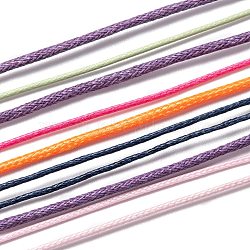 Korean Waxed Polyester Cord, Mixed Color, 0.5~2mm, about 10 strands, 1m/strand(YC-MSMC001-01)