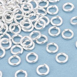 Rack Plating Brass Open Jump Rings, Cadmium Free & Lead Free, Round, Long-Lasting Plated, 925 Sterling Silver Plated, 5x1mm, 18 Gauge, Inner Diameter: 3mm(KK-O139-18N-S)