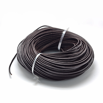 Flat Leather Cords, DIY Rope for Bracelet Necklace Jewelry Making, Coconut Brown, 3x2mm