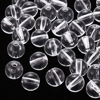 Transparent Acrylic Beads, Round, Clear, 12x11mm, Hole: 2.5mm, about 566pcs/500g