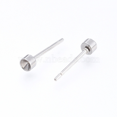 Non-Tarnish 304 Stainless Steel Stud Earring Settings(STAS-I088-H-06P)-2