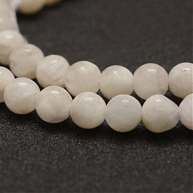 Brins de perles de lune blanche(G-G970-37-10mm)-3