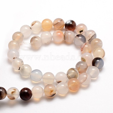 Natural Agate Round Beads Strands(X-G-E321C-4mm-01)-2