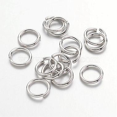 Platinum Plated Brass Round Open Jump Rings for Jewelry DIY(X-JRC7mm-NF)-1