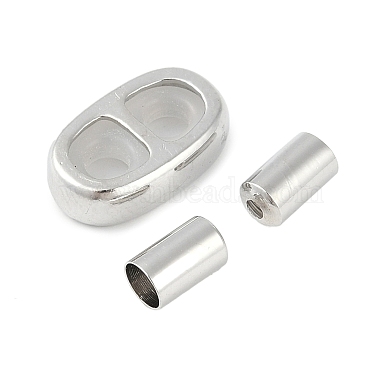 304 Stainless Steel Slider Stopper Beads and Cord End Caps(STAS-P224-03P)-2