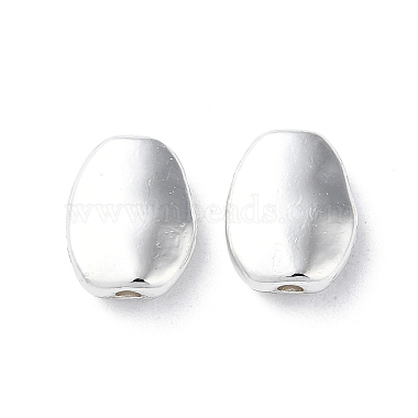 Silver Oval Alloy Beads