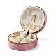 Round Velvet Jewelry Storage Zipper Boxes(CON-P021-02)-3