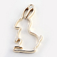 Rack Plating Alloy Bunny Open Back Bezel Pendants(X-PALLOY-S047-41E-FF)-2