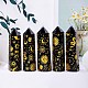 Natural Black Obsidian Pointed Prism Bar Home Display Decoration(G-PW0007-116A-01)-1
