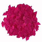 Handmade Woven Accessories, Polyester Ribbon Bowknot, Camellia, 25x25mm(AJEW-WH0725-001C)