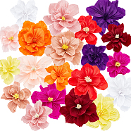 WADORN 20Pcs 20 Styles Crepe Paper Flowers Decoration for Wall, Artificial Flowers for Home Party Wedding Birthday, Mixed Color, 115~142x82~96x51~72mm, 1pc/style(AJEW-WR0001-94)