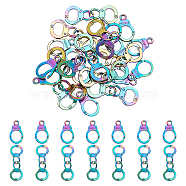 ARRICRAFT DIY Jewelry Making Finding Kit, Including Rainbow Color Alloy Pendants & Links, Handcuff, 20Pcs/box(FIND-AR0002-21)