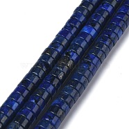 Natural Lapis Lazuli Bead Strands, Dyed, Heishi Beads, Flat Round/Disc, 6x3mm, Hole: 1mm, about 119~131pcs/strand, 14.76~15.74 inch(37.5~40cm)(G-Z006-C13)