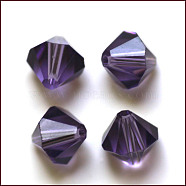 Imitation Austrian Crystal Beads, Grade AAA, Faceted, Bicone, Indigo, 6x6mm, Hole: 0.7~0.9mm(SWAR-F022-6x6mm-539)