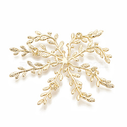 Brass Findings, Rhinestone  Settings, Branch, Real 18K Gold Plated, Fit for 2.5mm Rhinestone, 43x47x3mm(X-KK-S345-226)