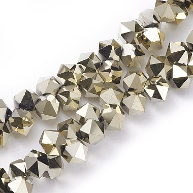 8mm Hexagon Glass Beads