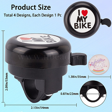 I Love My Bike Alloy Bicycle Bells(FIND-WH0117-97D)-2