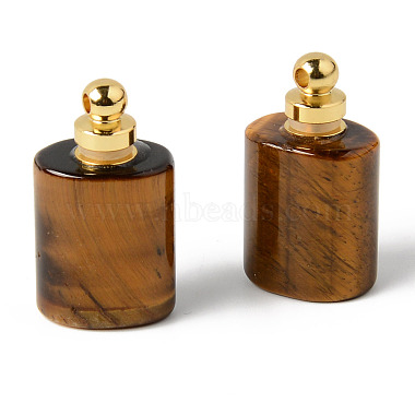 Pendentifs de bouteille de parfum ouvrants en pierres précieuses mixtes naturelles et synthétiques(G-R478-002-G)-3