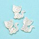 Natural Sea White Shell Cat Charms(SHEL-D079-04)-2