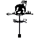 Железный указатель направления ветра орангутанга(AJEW-WH0265-002)-1