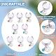 8Pcs 8 Color Birthstone Rhinestone & 201 Stainless Steel Flat Round Charm Rings Set(RJEW-AB00004)-5