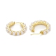 Plastic Imitation Pearl Beaded Hoop Earrings(EJEW-G340-01G)-2