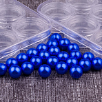 Plastic Imitation Pearl Beads, Undrilled/No Hole Beads, Round, Dark Blue, 10mm, about 1920pcs/1000g(OACR-WH0031-10mm-03)