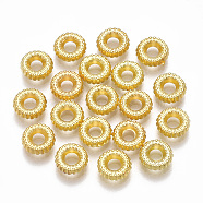 CCB Plastic Spacer Beads, Ring, Golden, 8x2mm, Hole: 2.5mm, about 5500pcs/500g(CCB-S160-224)
