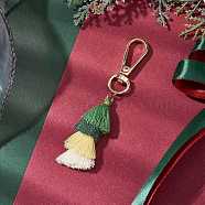 Tassel Pendant Decoration, with Zinc Alloy Swivel Lobster Claw Clasps, Mixed Color, 90mm, 2pcs/set(HJEW-JM02168-S)