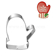 304 Stainless Steel Christmas Cookie Cutters, Cookies Moulds, DIY Biscuit Baking Tool, Glove, Stainless Steel Color, 74.5x67.5mm(DIY-E012-84)