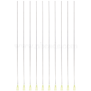 10Pcs 304 Stainless Steel Blunt Tip Dispensing Needle with PP Luer Lock, Syringe Needle Applicator Needles for Liquid Measuring Epoxy Resin Craft, Yellow, 268x7.5x6.5mm, Hole: 4mm, Pin: 0.8mm(FIND-BC0005-11)