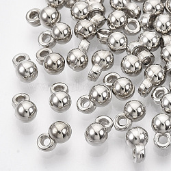 CCB Plastic Charms, Round, Platinum, 6.5x4mm, Hole: 1mm, about 1079pcs/50g(X-CCB-S160-278P)