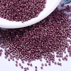 MIYUKI Delica Beads, Cylinder, Japanese Seed Beads, 11/0, (DB1849) Duracoat Galvanized Magenta, 1.3x1.6mm, Hole: 0.8mm, about 2000pcs/10g(X-SEED-J020-DB1849)