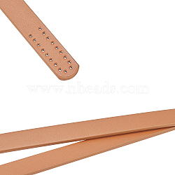 Imitation Leather Bag Handles, for Bag Straps Replacement Accessories, Dark Khaki, 618x18.5x3.5mm, Hole: 2.5mm(FIND-PH0001-82B)