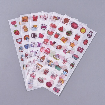 Planner Stickers, Decorative Sticker, for Scrapbooking, Calendars, DIY Crafts, Album, Food Pattern, 16.1x8x0.01cm, 6sheets/set