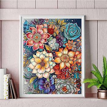 Flower DIY Natural Scenery Pattern 5D Diamond Painting Kits, Colorful, 400x300mm