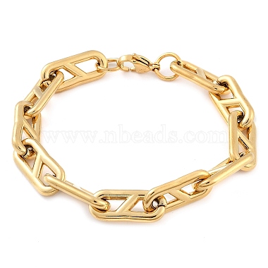 304 Stainless Steel Oval Link  Chain Bracelets for Women Men(BJEW-F488-49C-G)-4