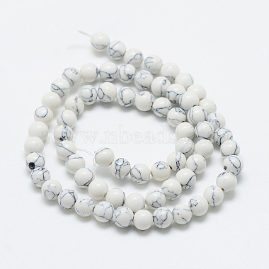 Synthetic Howlite Beads Strands(X-G-T053-6mm-01-1)-2