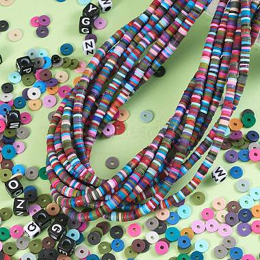10 Strands Eco-Friendly Handmade Polymer Clay Beads Strands(CLAY-SZ0001-62A)-3