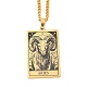 304 Stainless Steel Tarot Pendant Necklaces(NJEW-A026-01G-01)-1